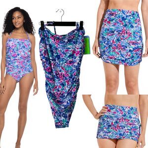 Coolibar Lanikai 3 in 1 Swimsuit Swim Bottoms Skirt Convertible Small NEW Other